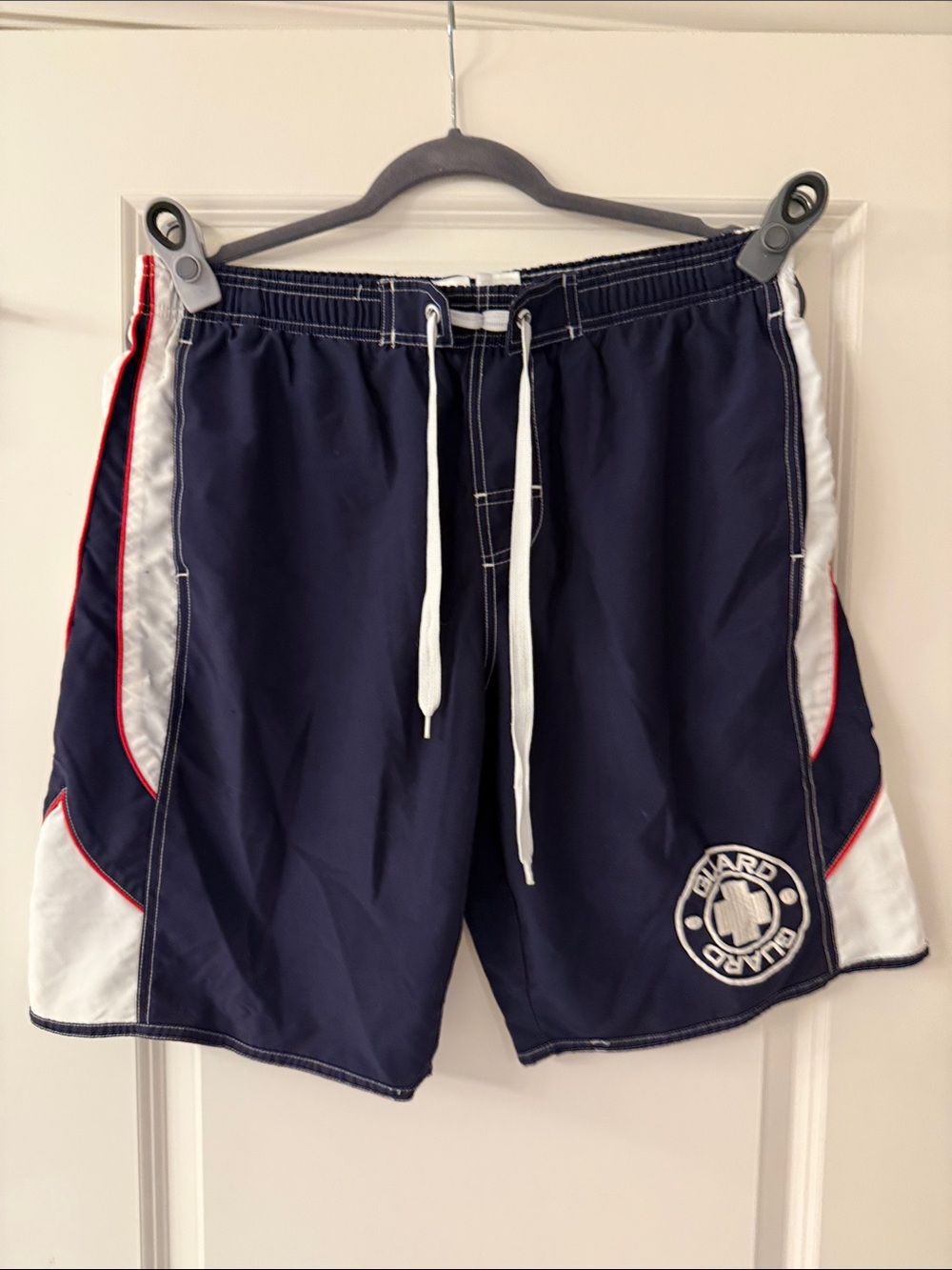 TYR Navy Swim Shorts with White Accents